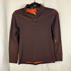 Under Armour Youth Boys ColdGear Pullover Shirt Top Fitted 1/4 Zipper LG